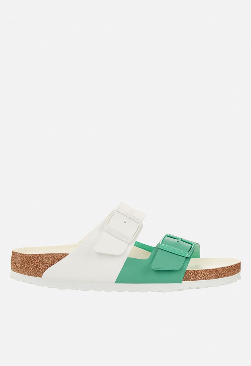 Birkenstock - Arizona split birko-flor regular  - white /  jade