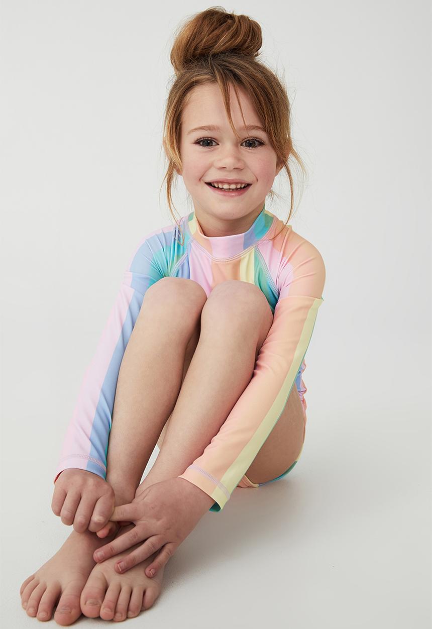 Cotton On - Lydia one piece - dorset rainbow stripe