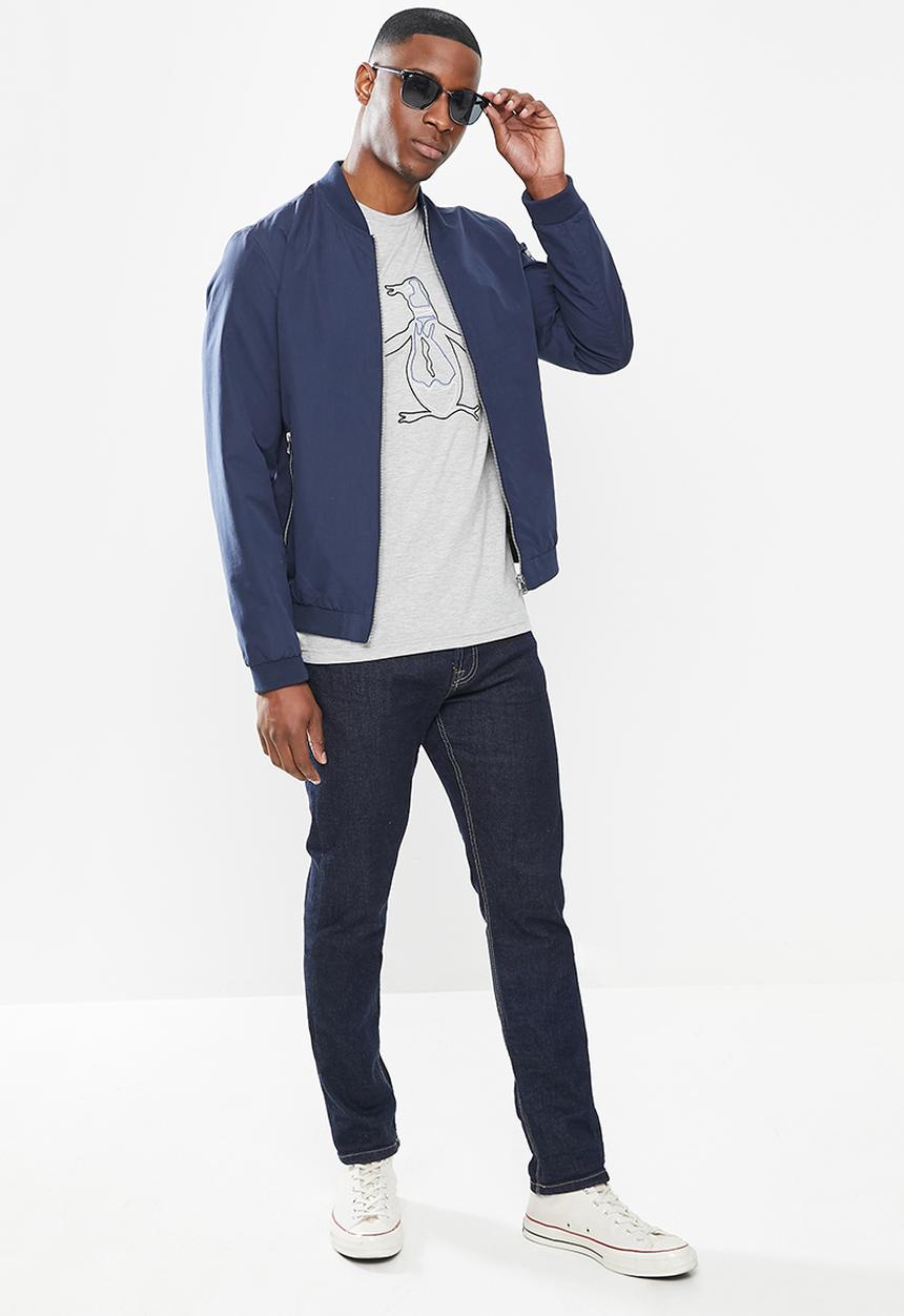 Original Penguin - Embroidered pete tee - grey 