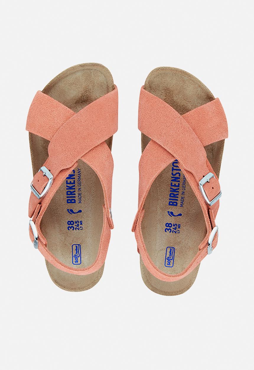 Birkenstock - Tulum sfb suede regular - coral peach