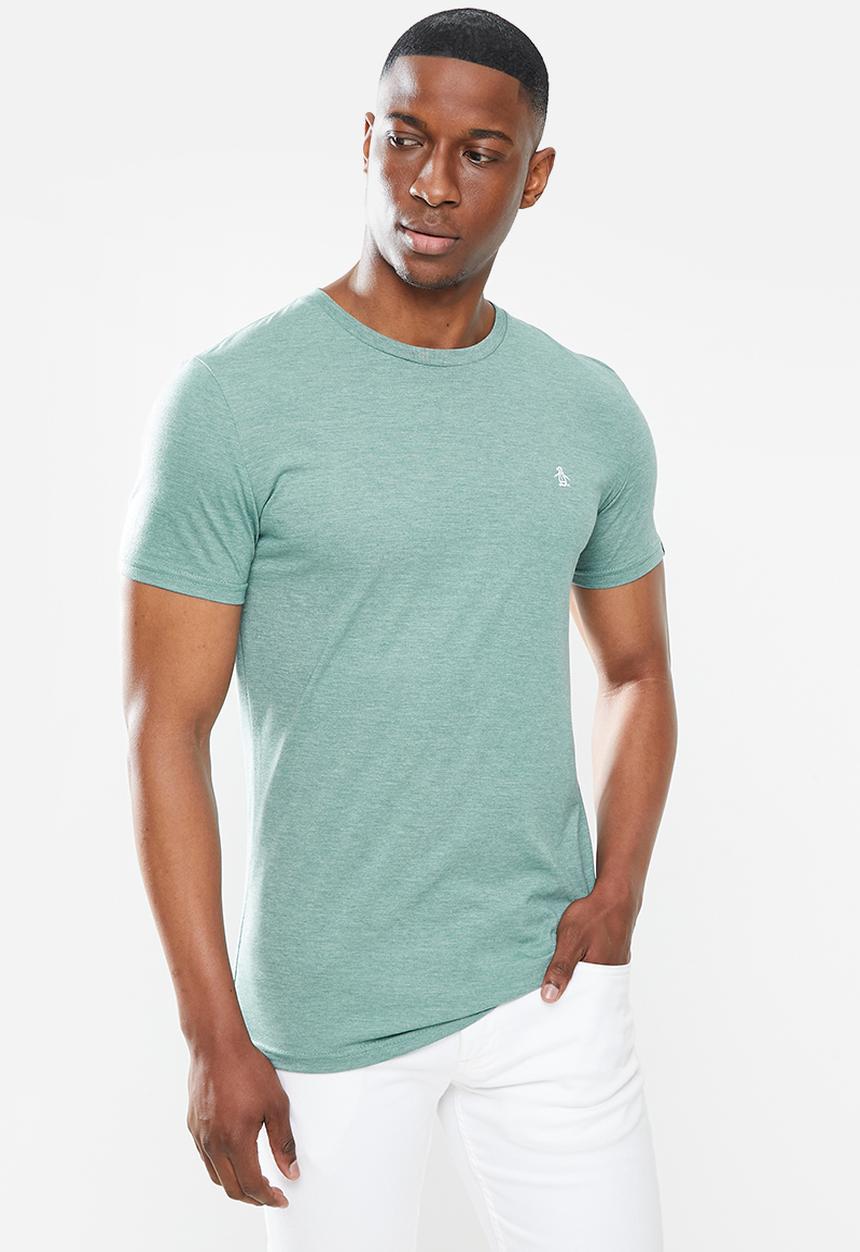 Original Penguin - Embroidered tee - green tint heather