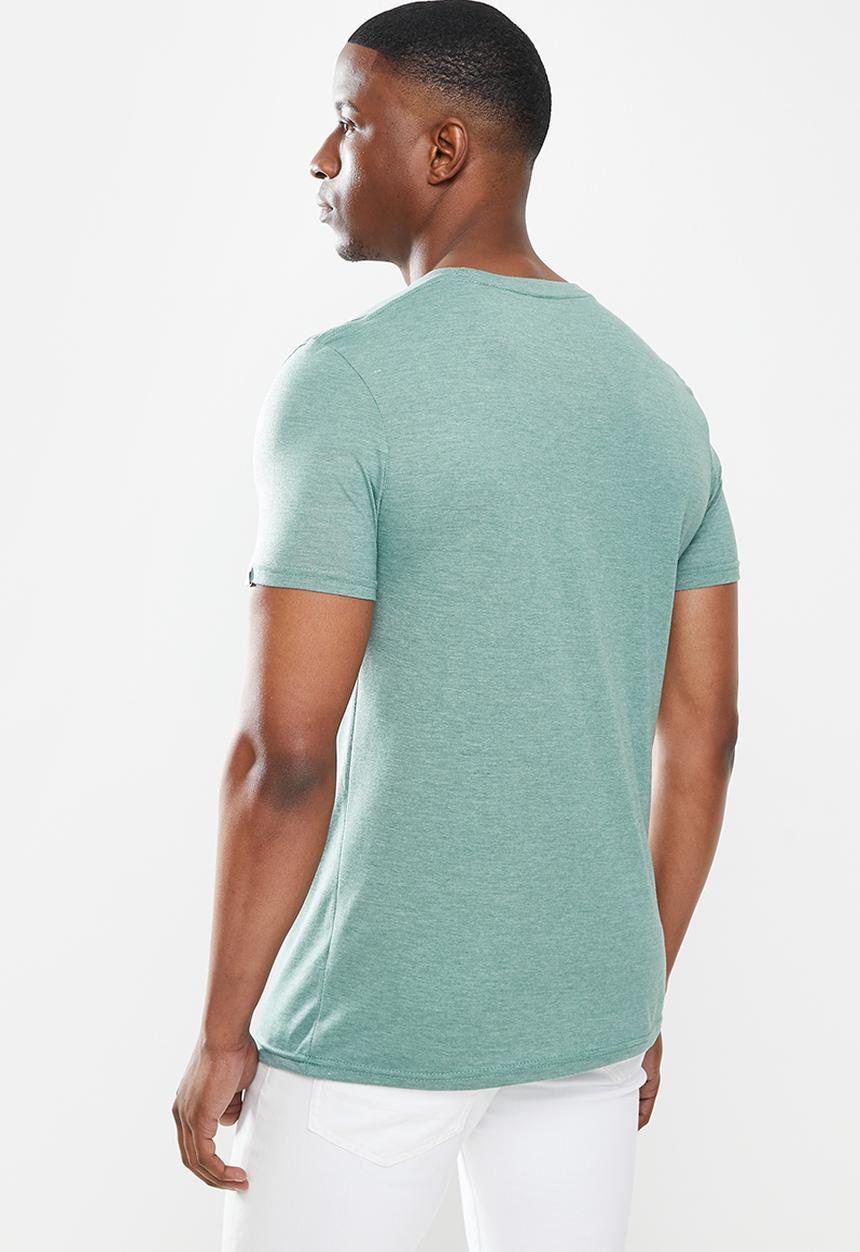 Original Penguin - Embroidered tee - green tint heather