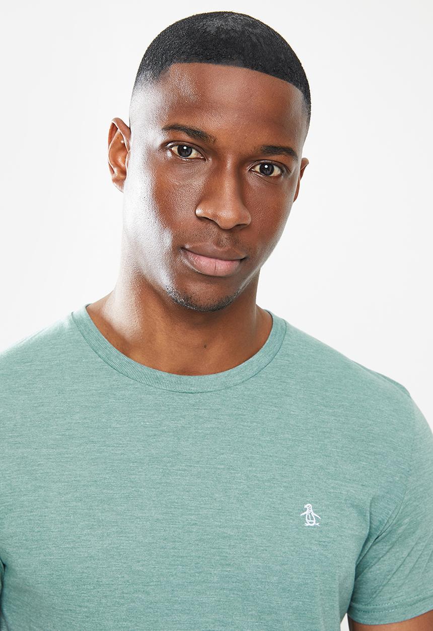 Original Penguin - Embroidered tee - green tint heather