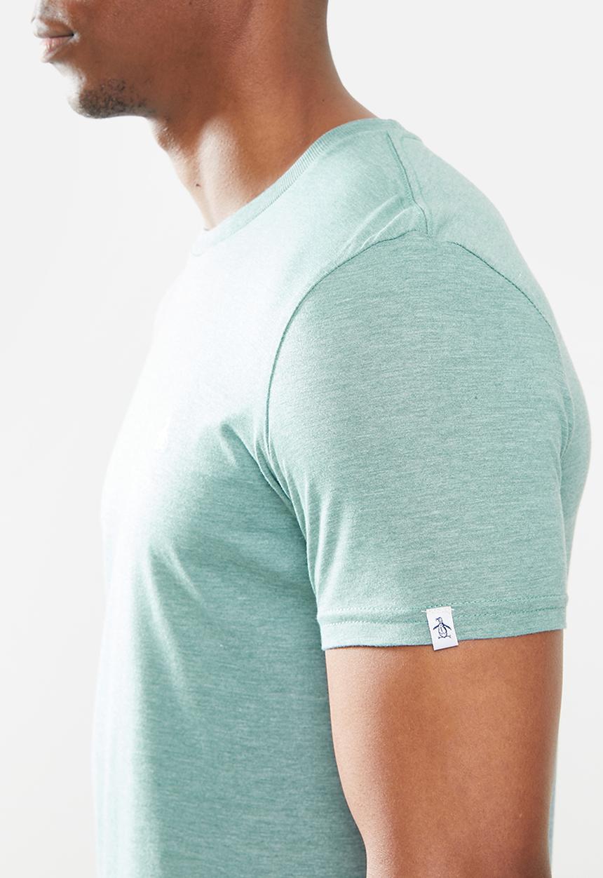 Original Penguin - Embroidered tee - green tint heather