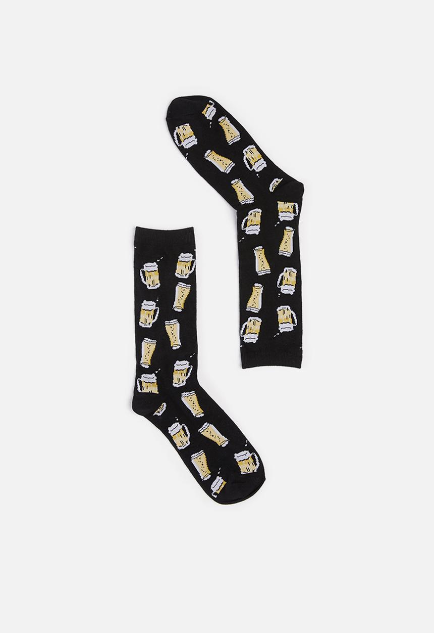 Typo - Mens novelty socks - black