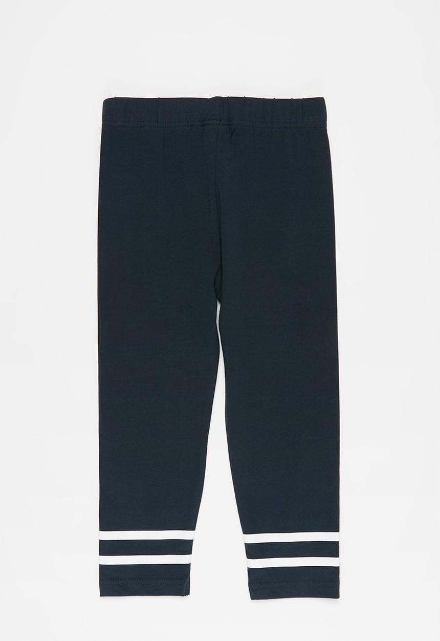 POLO - Girls stephanie striped cropped legging - navy