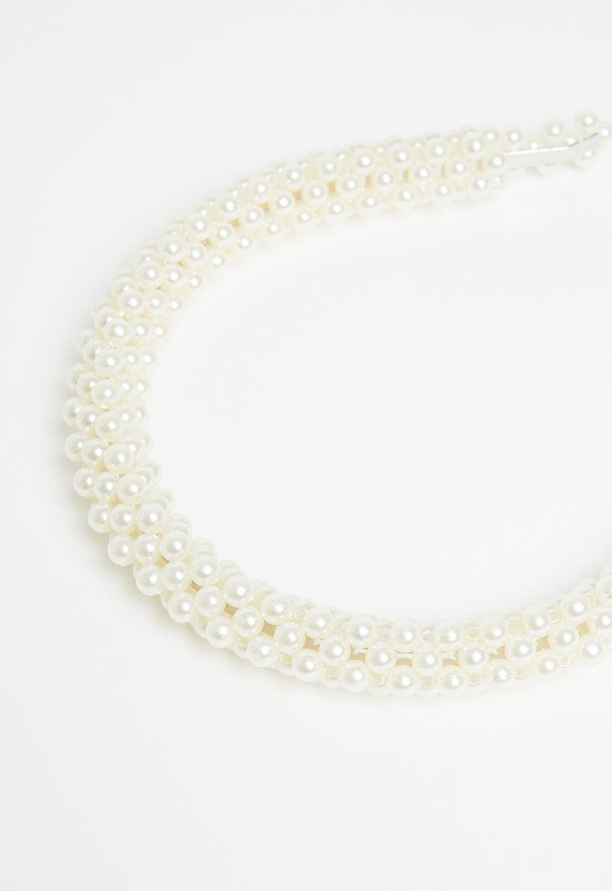 Superbalist - Faux pearl headband - cream