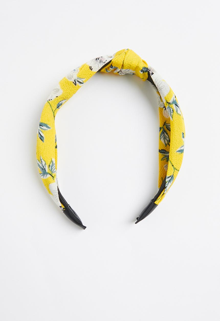 Superbalist - Floral twisted headband - yellow