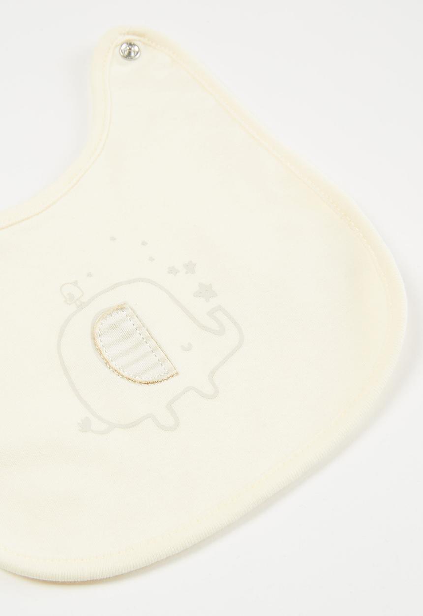 MINOTI - Boys basic 3 pack bibs - pale yellow