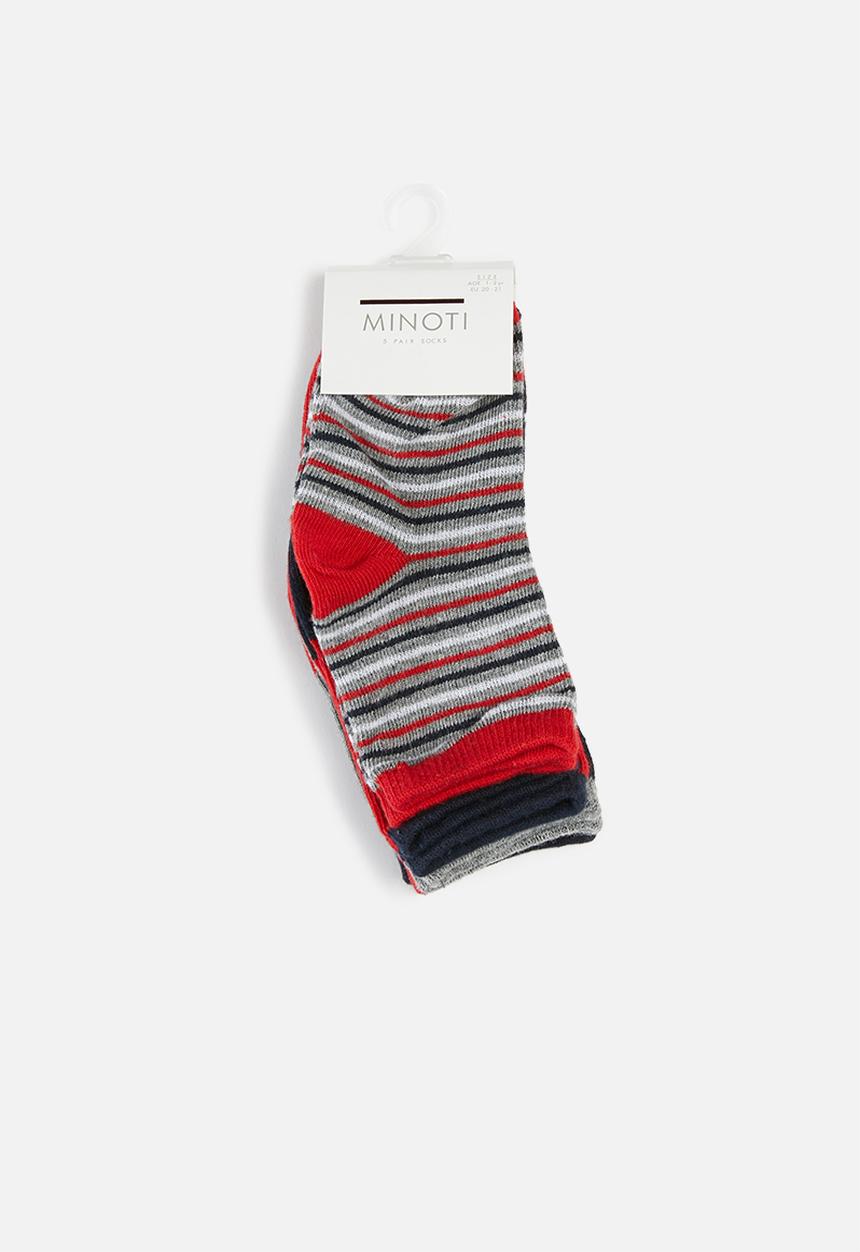 MINOTI - 5 pack lion stripe socks - multi