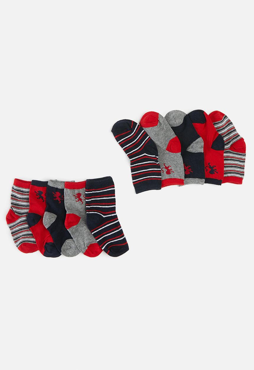 MINOTI - 5 pack lion stripe socks - multi