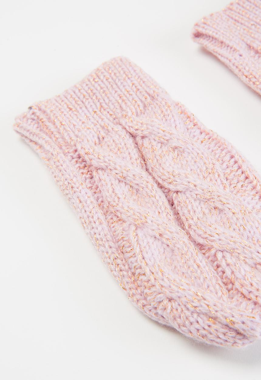 MINOTI - Girls knitted mitts - pink