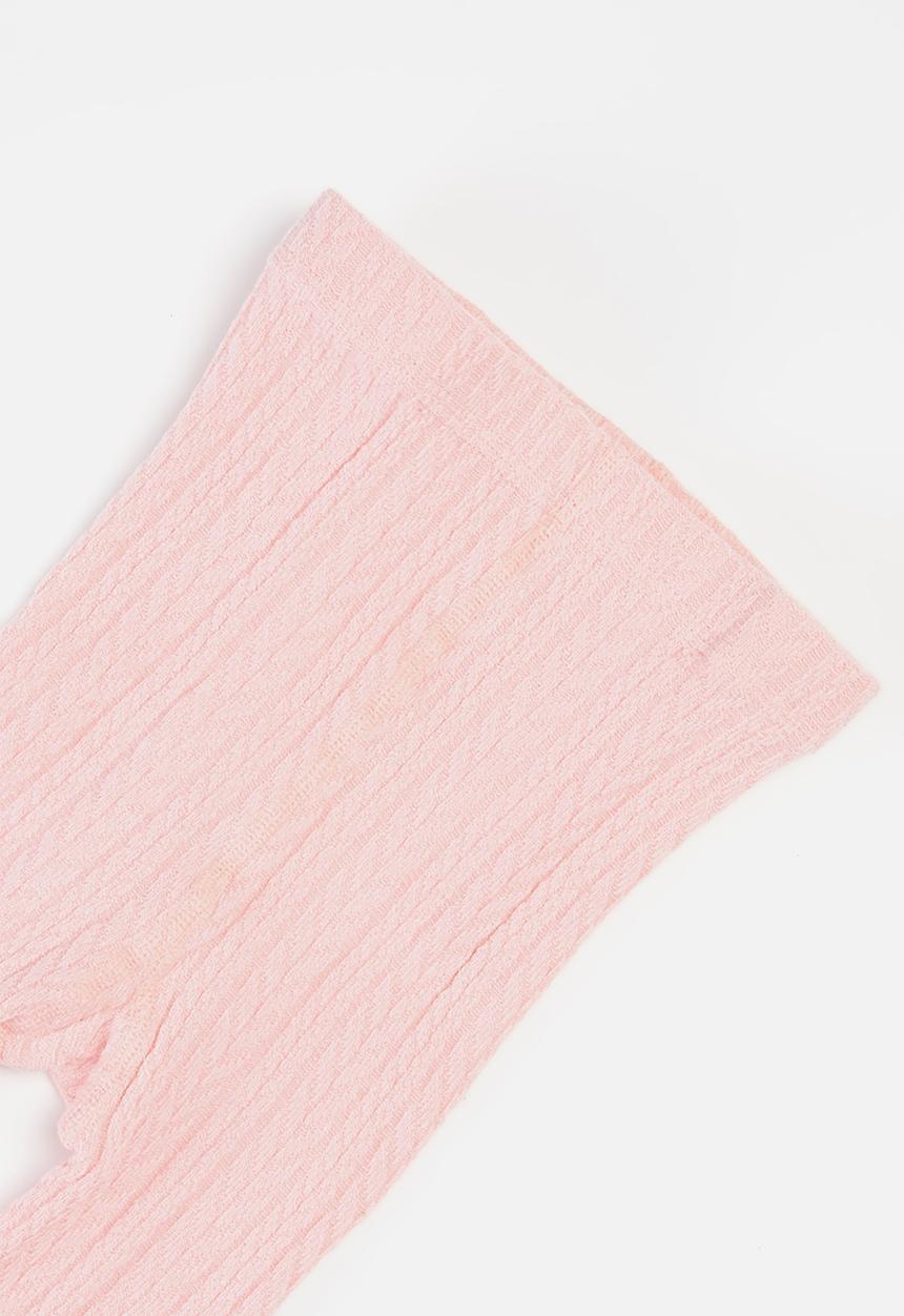 MINOTI - Girls cable knit tights - pink