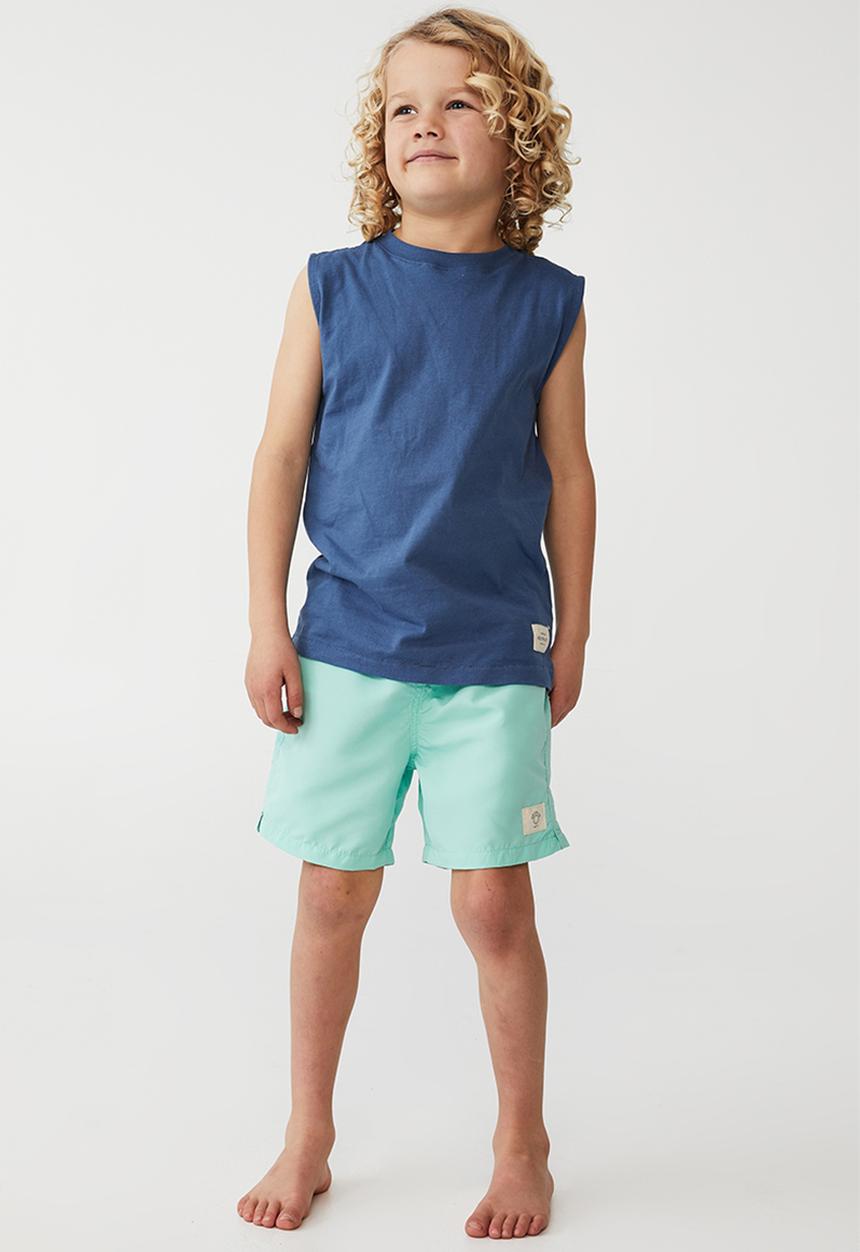Cotton On - Bailey board short - mint breeze/steel wb