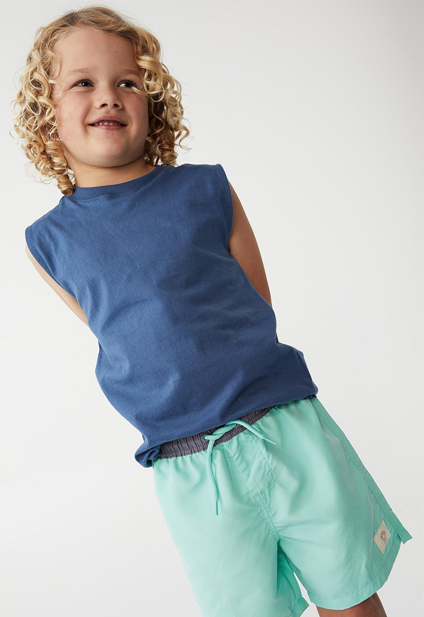 Cotton On - Bailey board short - mint breeze/steel wb