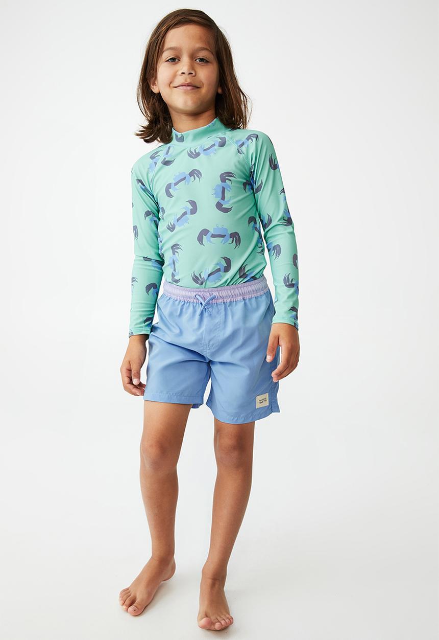 Cotton On - Bailey board short - dusk blue/smokey lilac wb