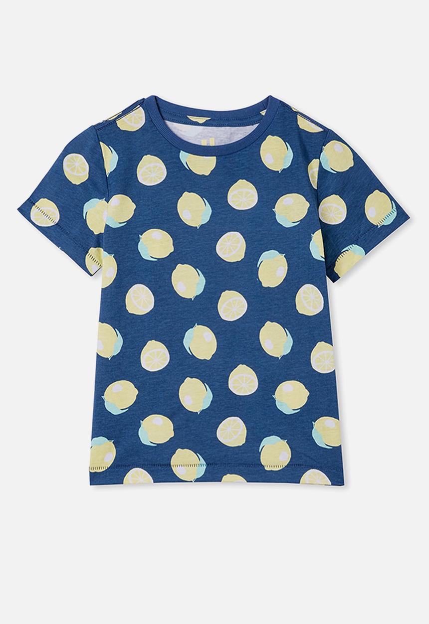 Cotton On - Max short sleeve tee - petty blue/lemon