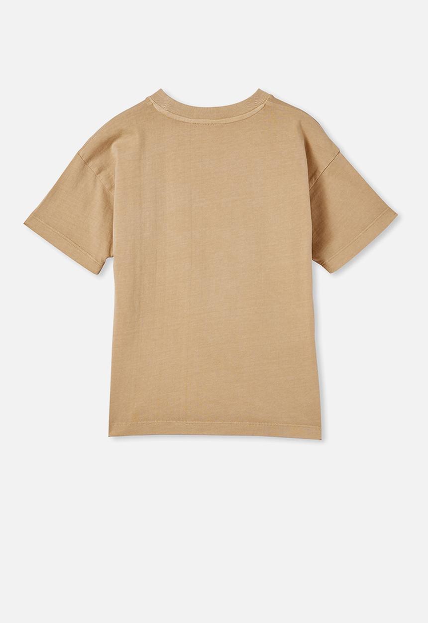Cotton On - Scout drop shoulder short sleeve tee - semolina pineapple