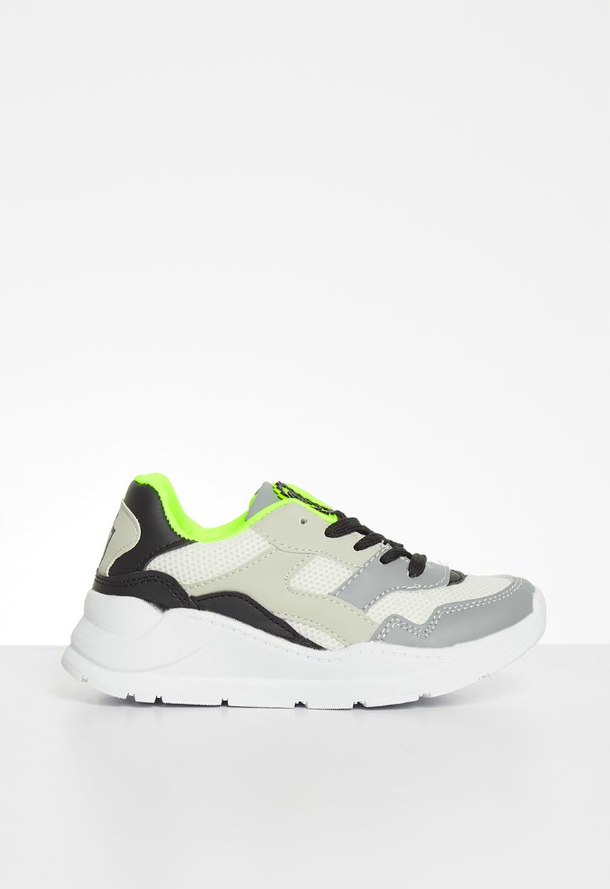Aca Joe - Boys aca joe sneakers - white & lumo green