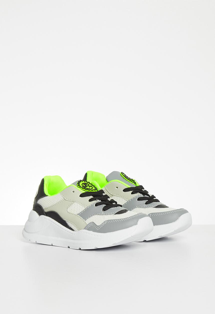 Aca Joe - Boys aca joe sneakers - white & lumo green