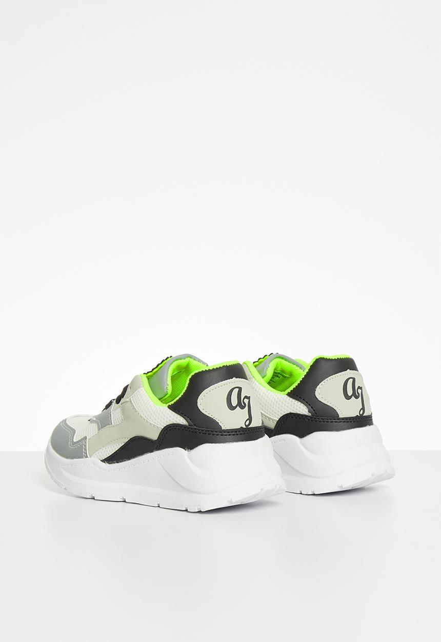 Aca Joe - Boys aca joe sneakers - white & lumo green