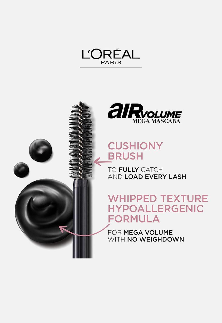 L'Oreal Paris - Air Volume Mega Mascara - Black 01