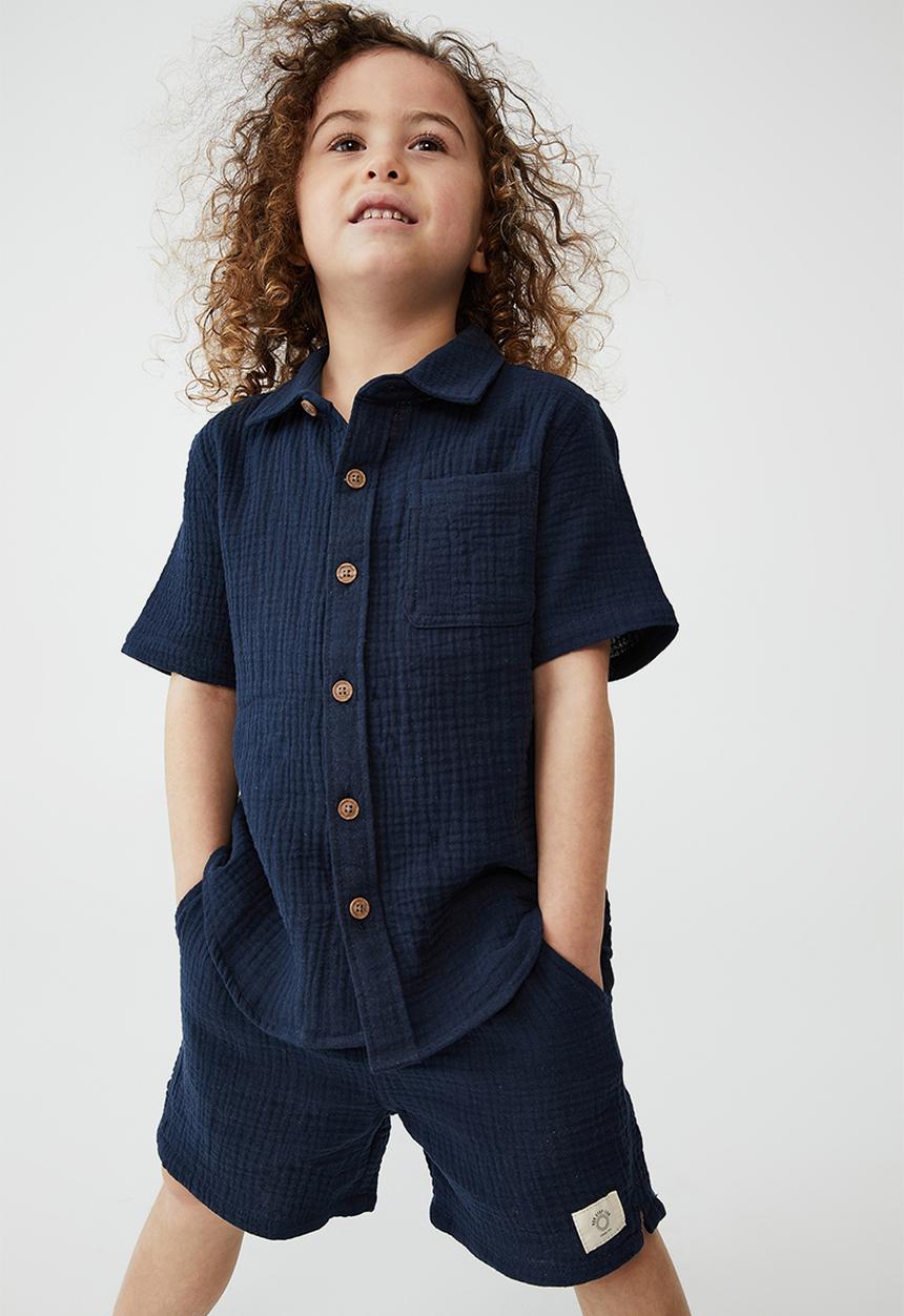 Cotton On - Los cabos short - navy blazer/cheesecloth