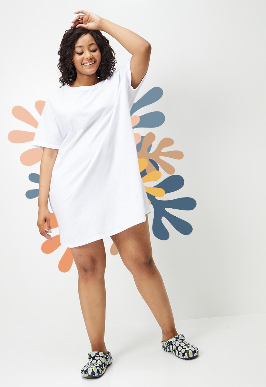 Blake - T-shirt dress - white