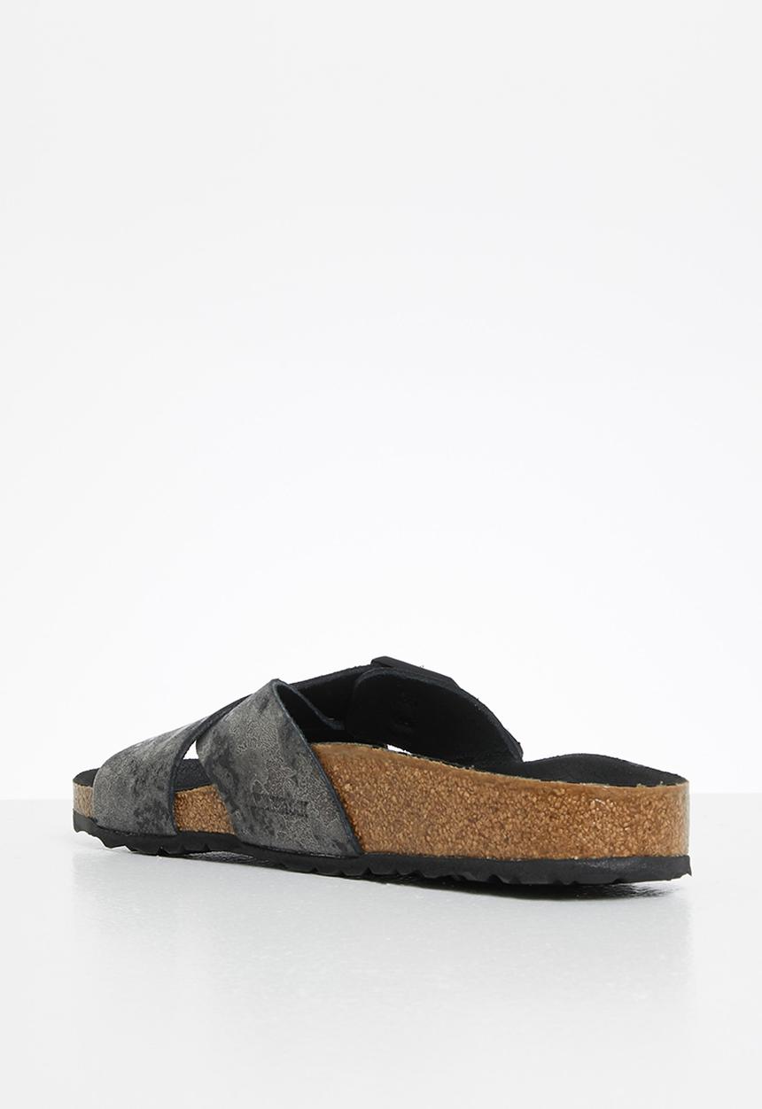 Birkenstock - Siena suede leather narrow - black silver