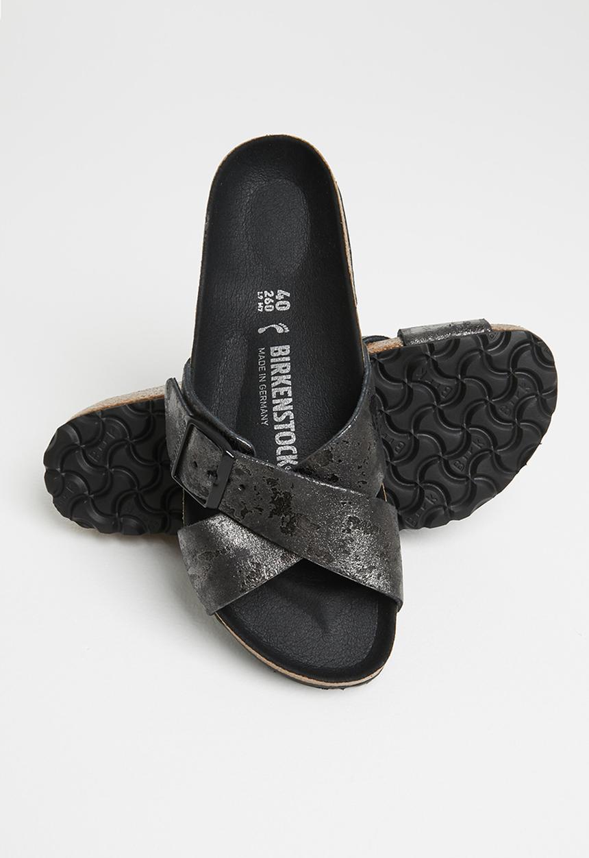 Birkenstock - Siena suede leather narrow - black silver