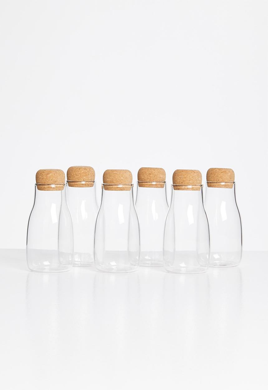 Sixth Floor - Akira cork glass spice jars - set of 6