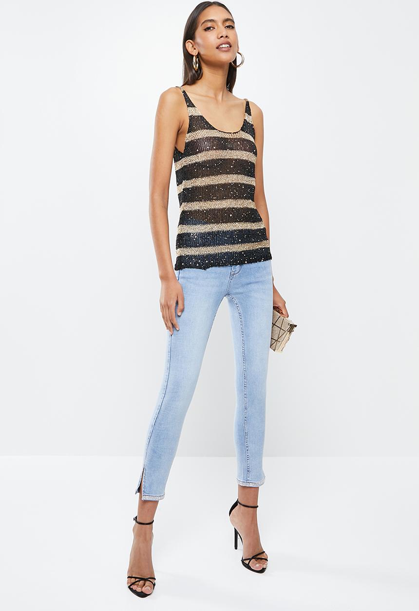 SISSY BOY - Axel skinny with hem crochet - light vintage