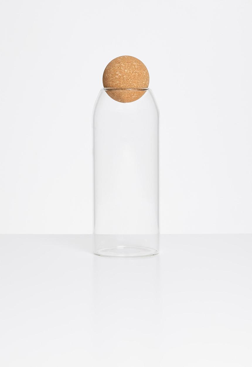 Sixth Floor - Akira cork glass storage jars - set of 3