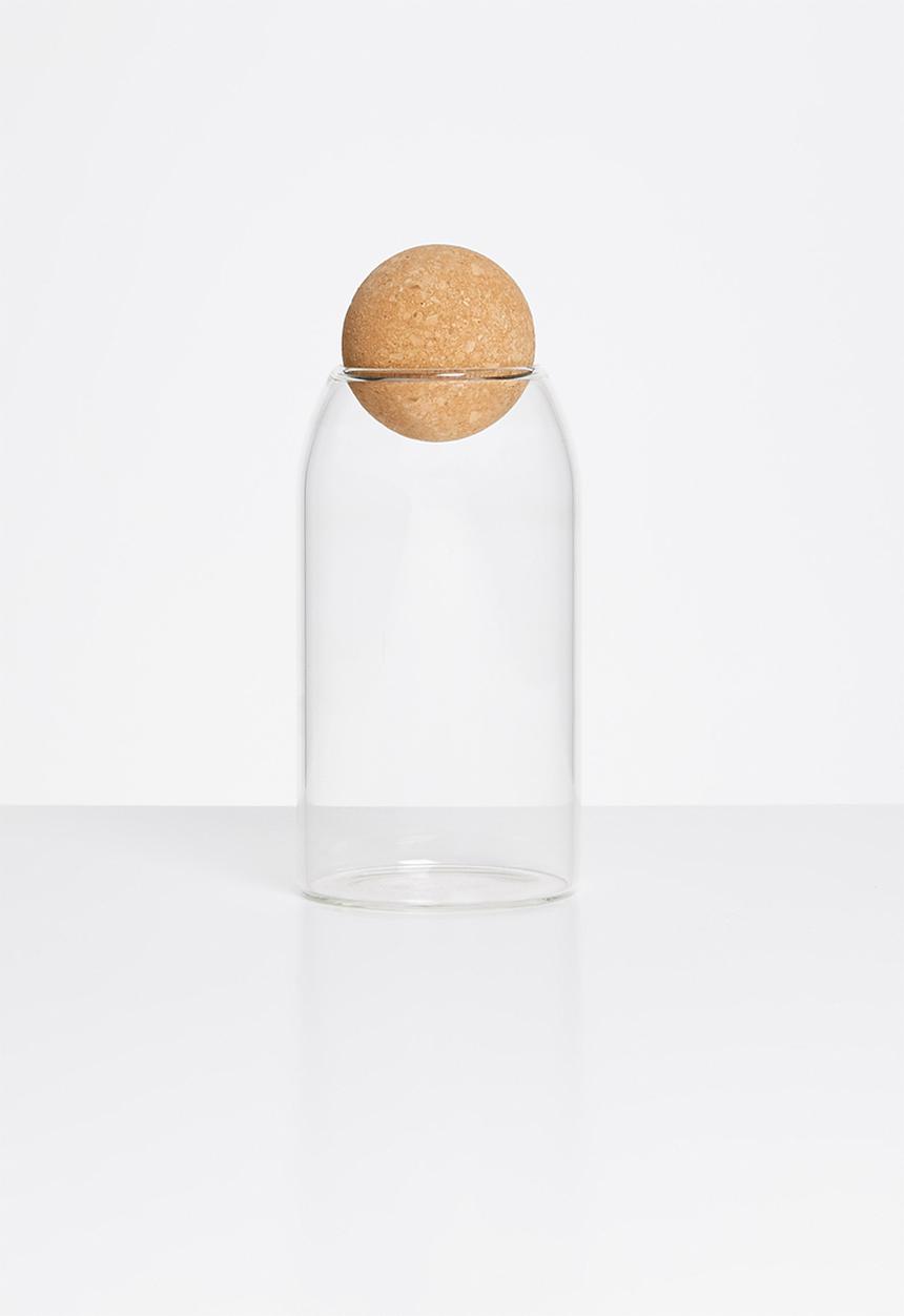 Sixth Floor - Akira cork glass storage jars - set of 3