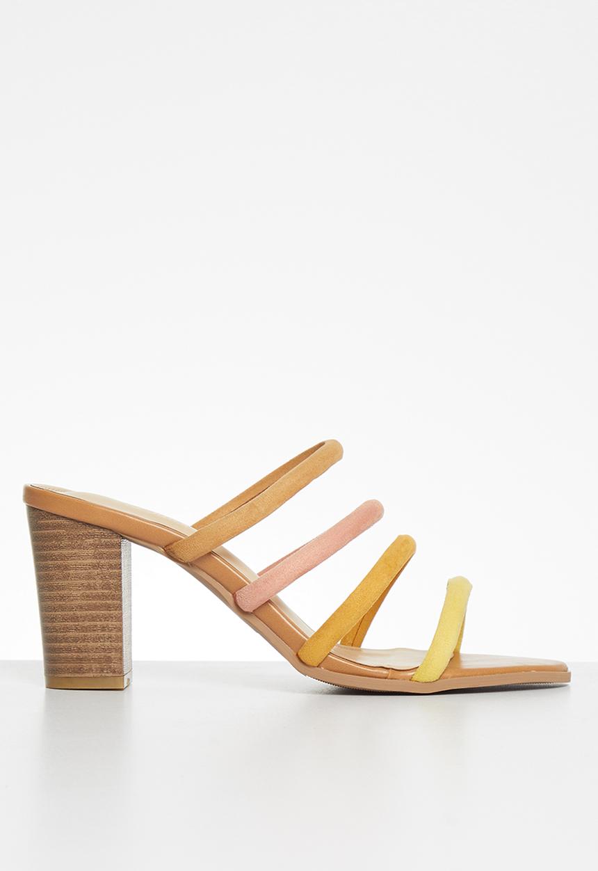 Miss Black - Lazio1 mule heel - yellow & orange 
