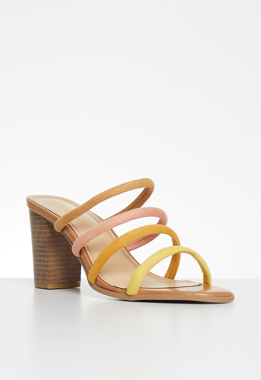 Miss Black - Lazio1 mule heel - yellow & orange 