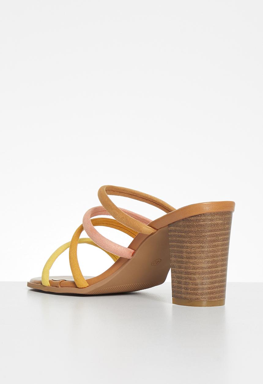 Miss Black - Lazio1 mule heel - yellow & orange 