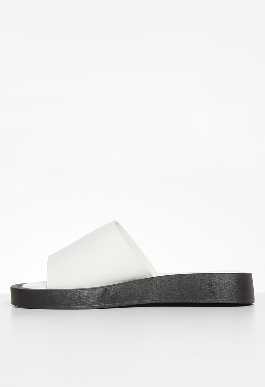 Footwork - Queeny flatform slide - white