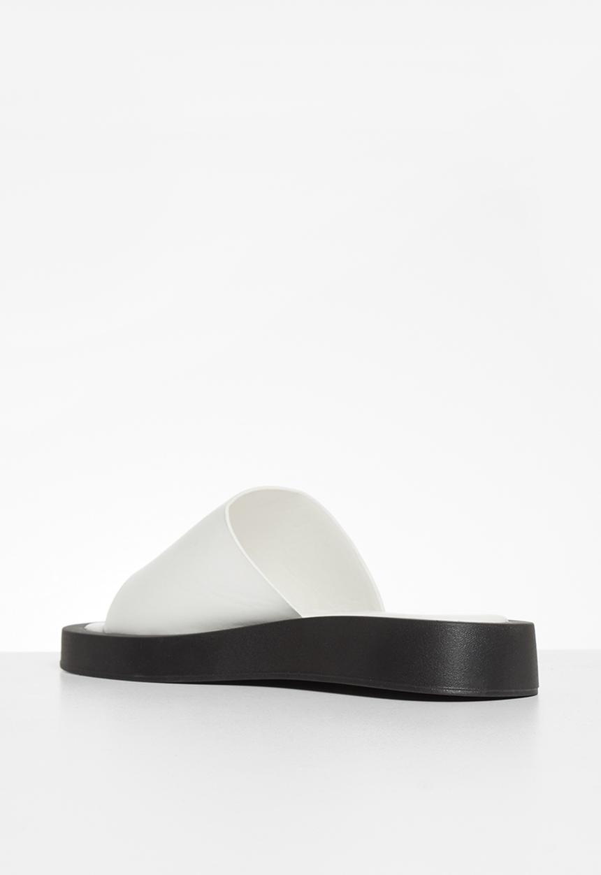 Footwork - Queeny flatform slide - white