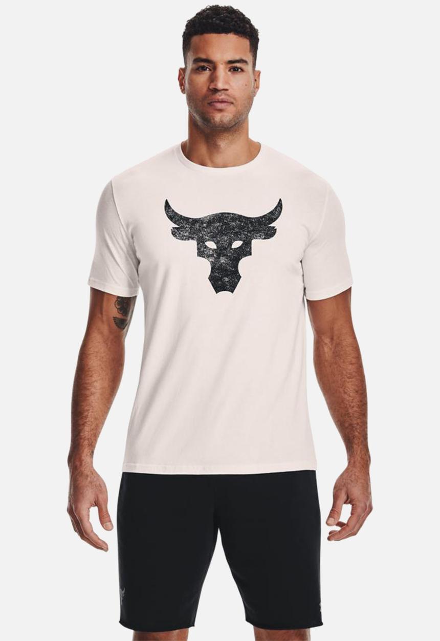 Under Armour - UA project rock brahma bull short sleeve - off white