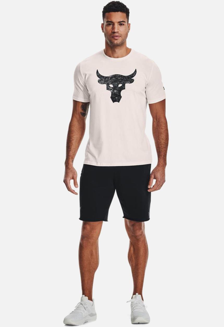 Under Armour - UA project rock brahma bull short sleeve - off white