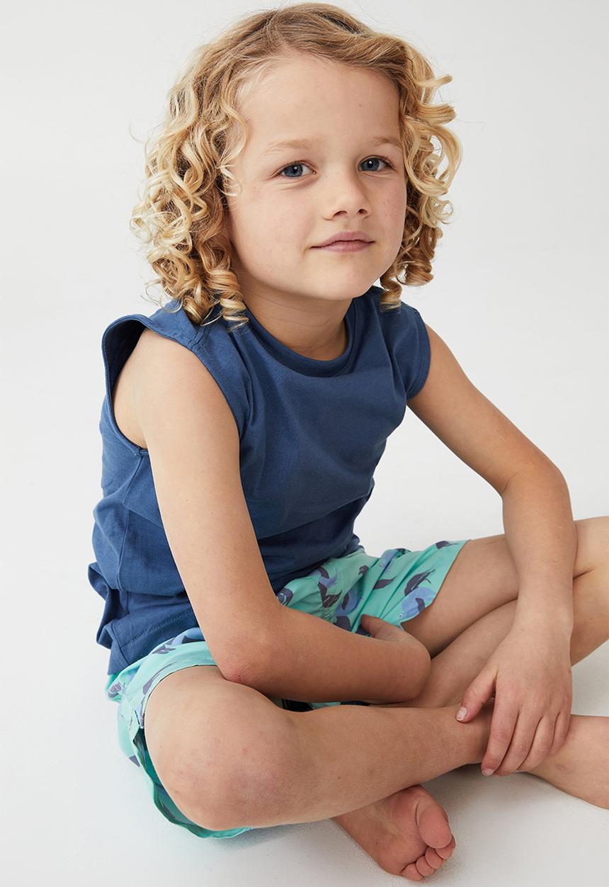 Cotton On - Otis muscle tank - petty blue