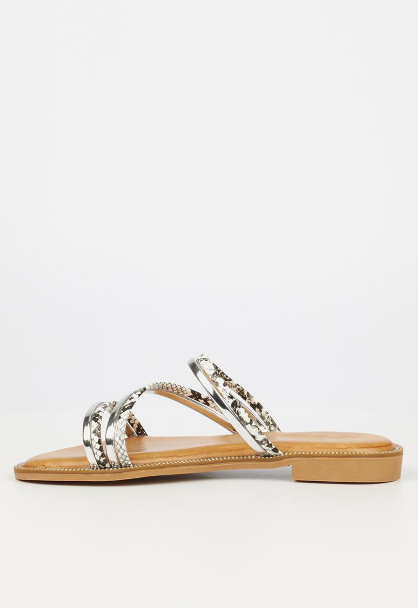 Miss Black - Murano4 sandal - white