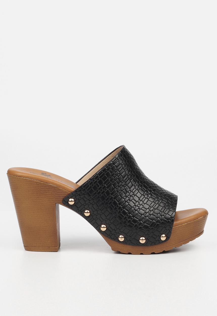 Butterfly Feet - Kayla 2 sandal clog heel - black
