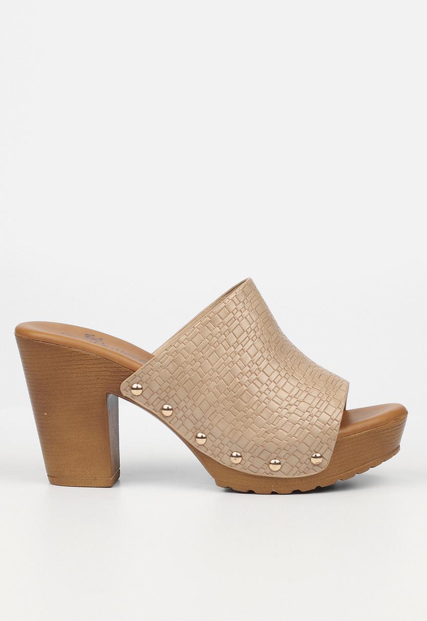 Butterfly Feet - Kayla 2 sandal clog heel - beige