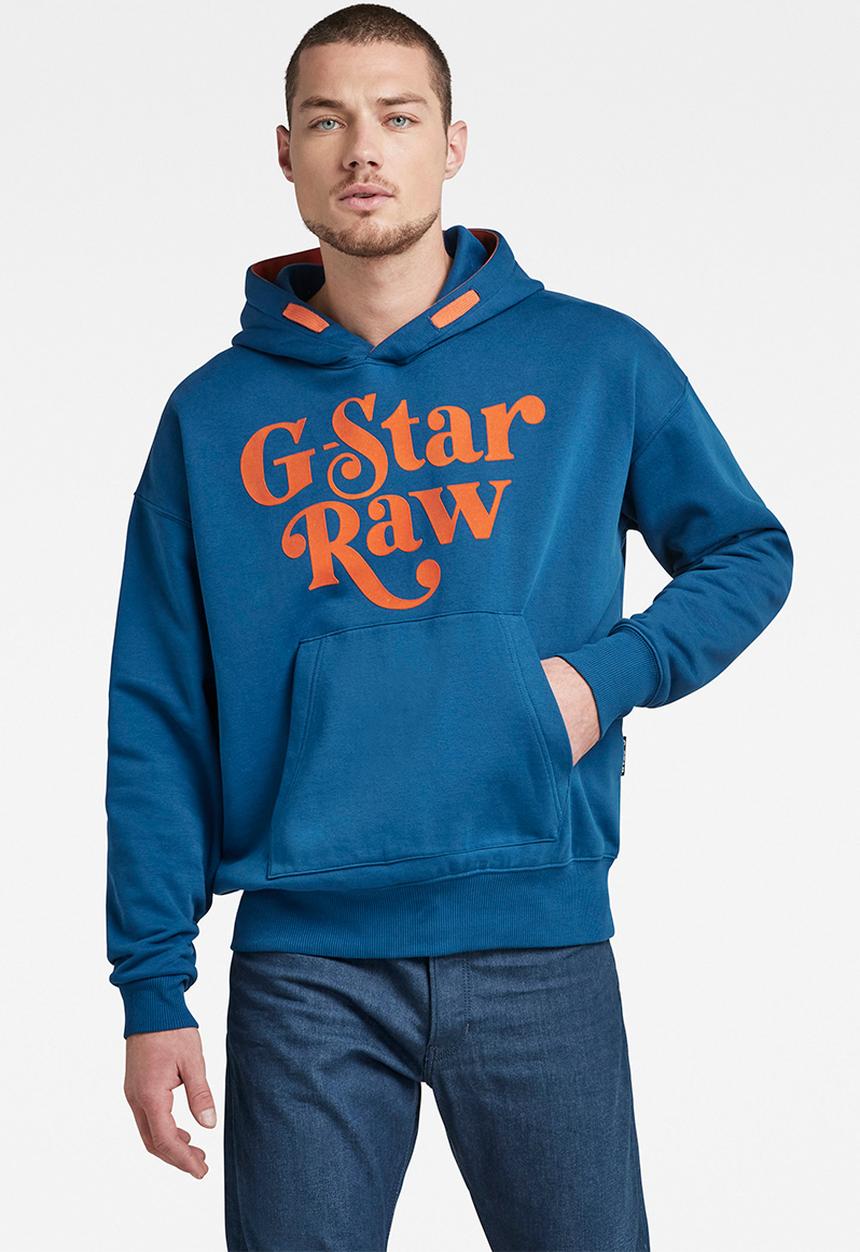 G-STAR - Premium core oversized hdd sw - galaxy fisher/ acid orange