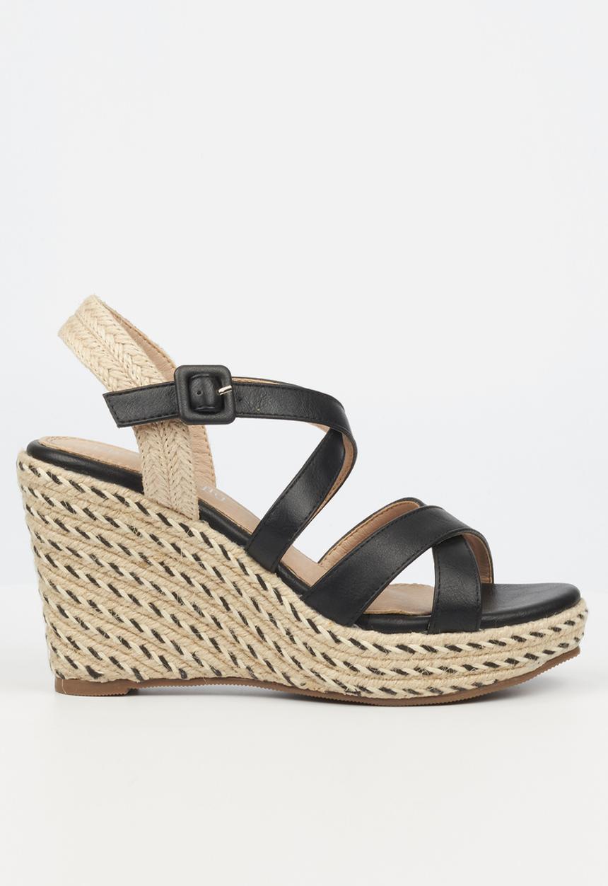 Butterfly Feet - Cindy 1 espadrille wedge - black