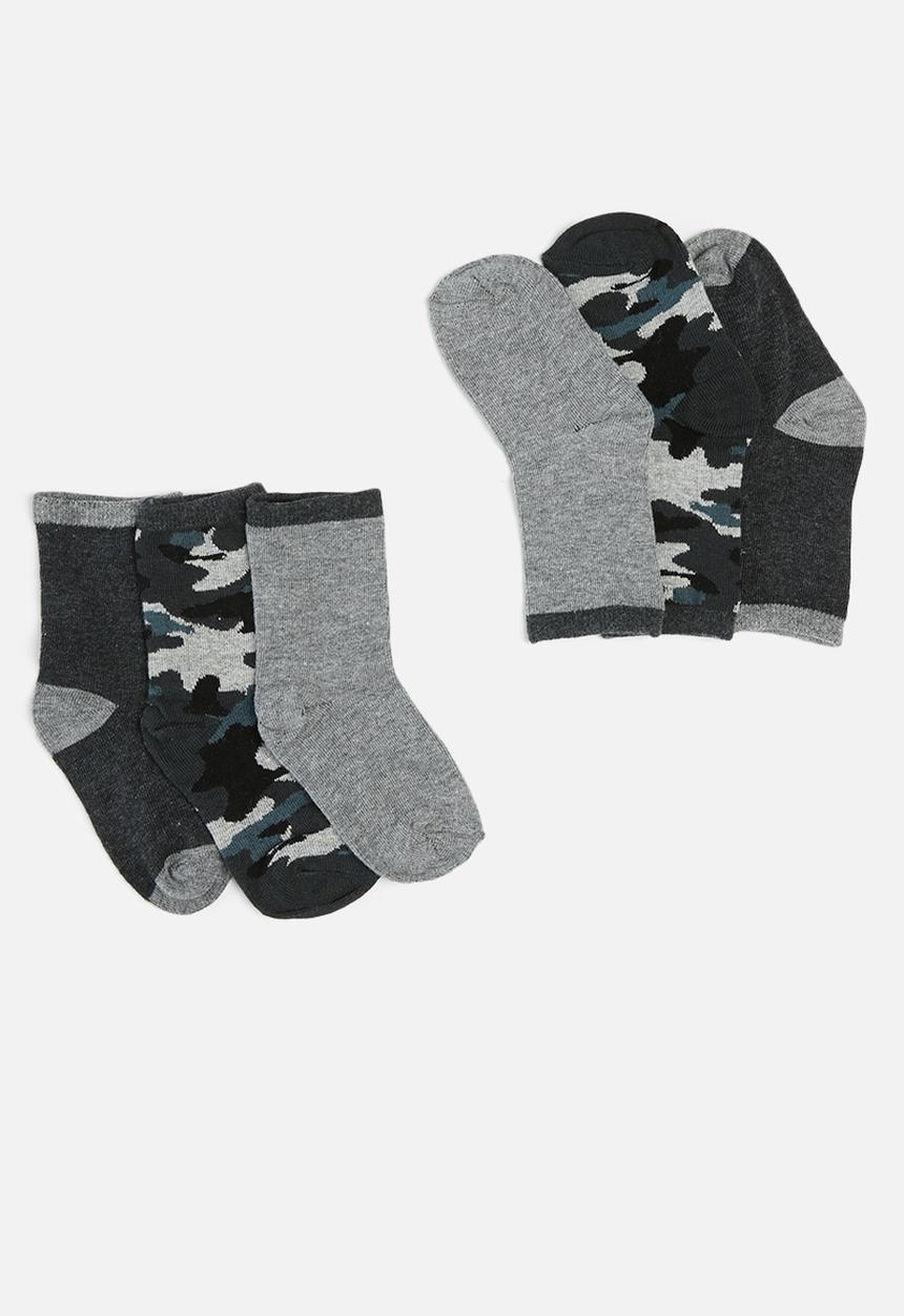 MINOTI - Boys 3 pack camo socks - multi
