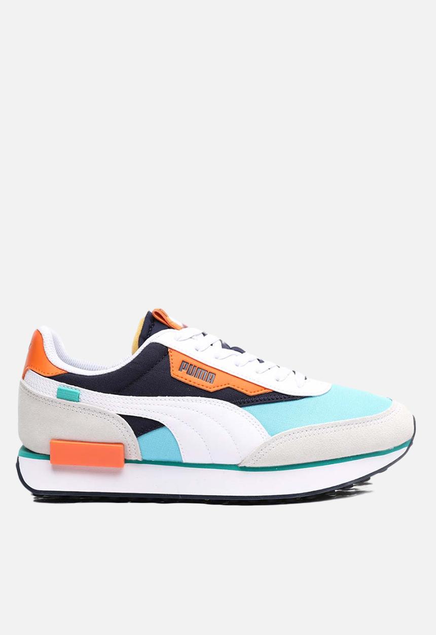 PUMA - Future rider play on - puma white-blue atoll-peacoat