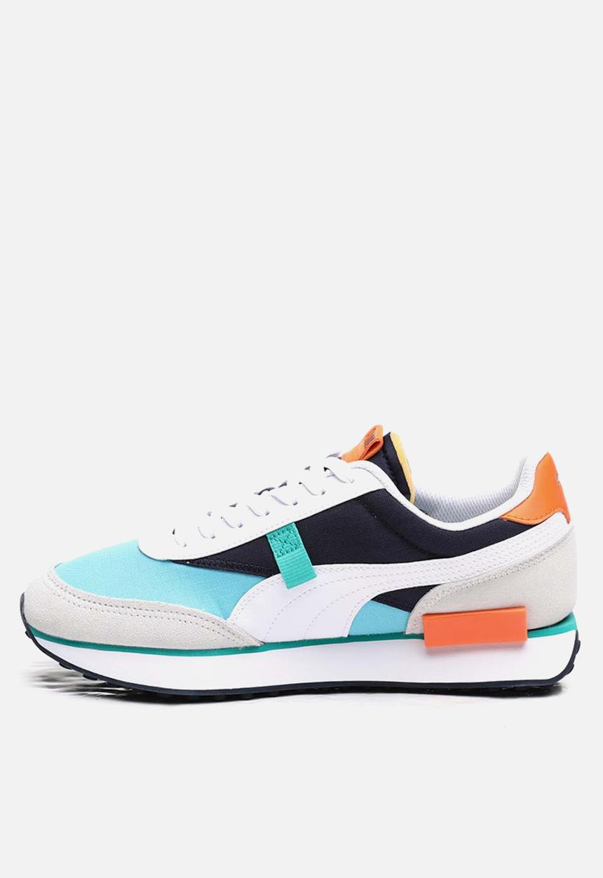 PUMA - Future rider play on - puma white-blue atoll-peacoat